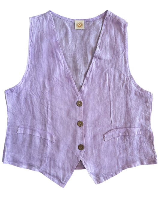 Chaleco Sof Plane Linen Lila
