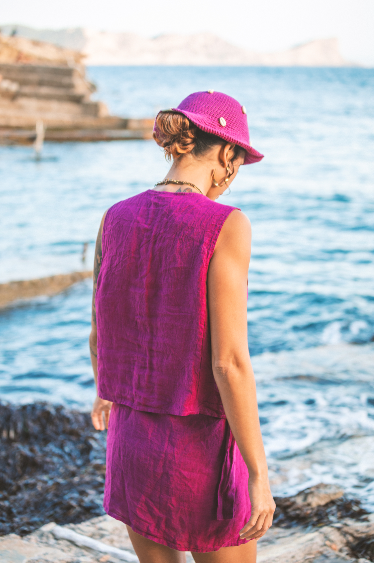 Chaleco Sof Plane Linen Violet