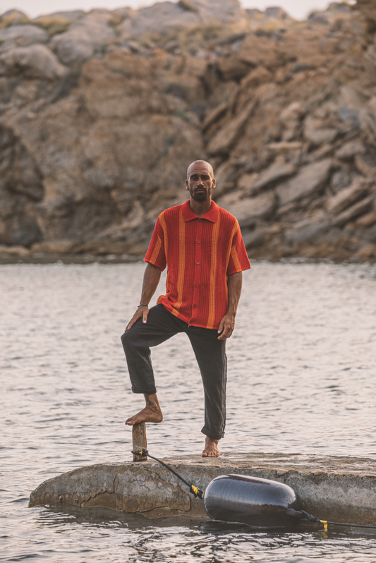 Shirt Ramiro Cotton Red & Orange