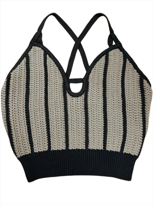 Top Romina Cotton Black & Brown