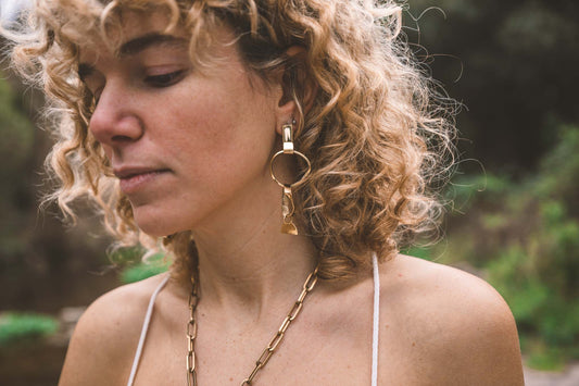 Earings Wanning Moon Bronce