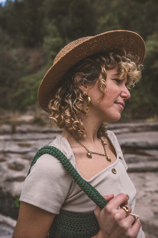 Earings Torsion Hoop Bronce