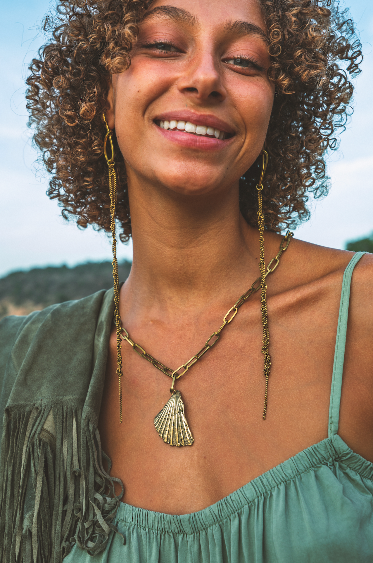 Collar Halph Caracola Bronce