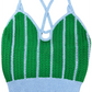 Top Romina Cotton Green & Sky Blue