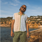 Shirt Santi Patch Sky Blue & Cream