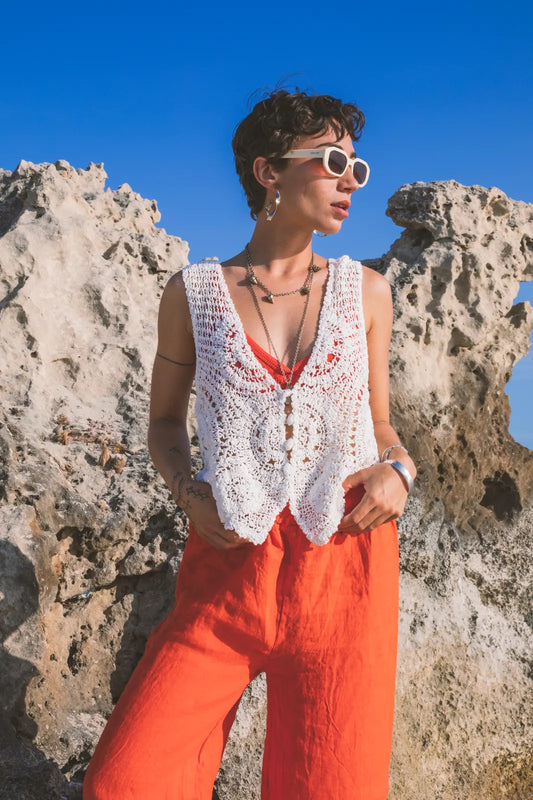 Chaleco Crochet María Cotton