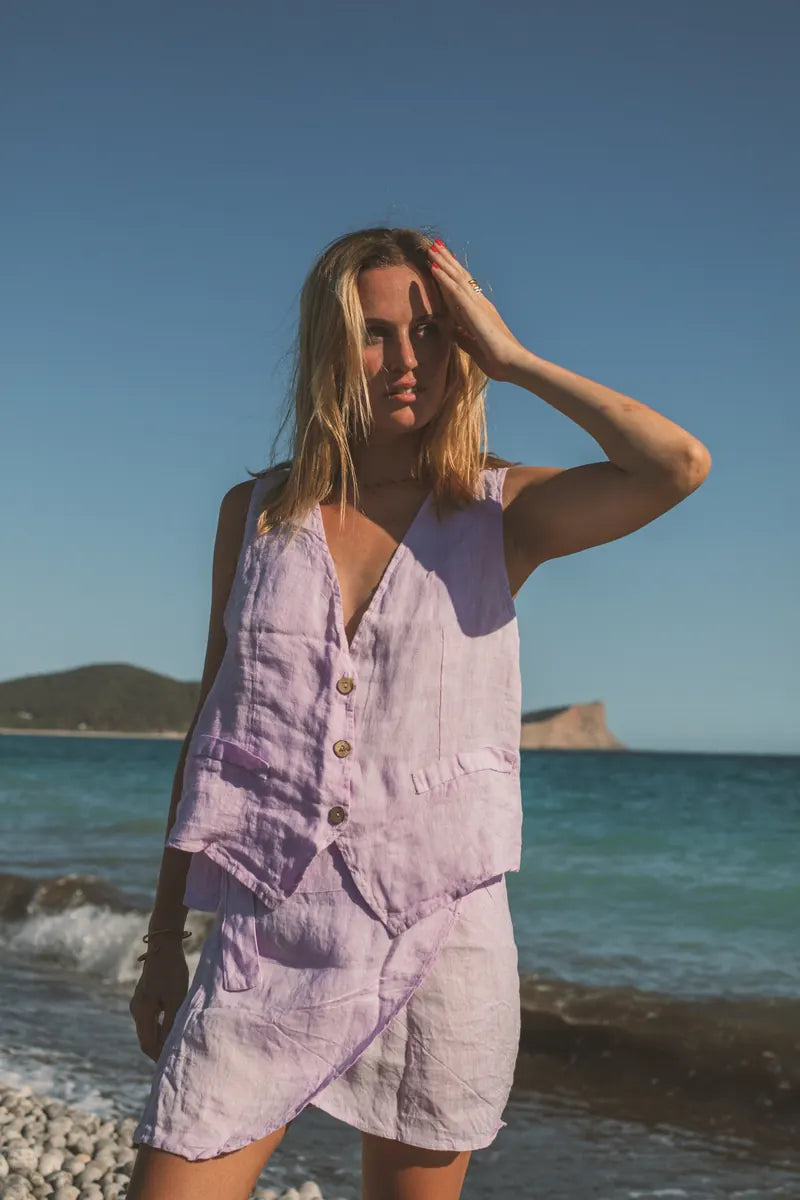 Chaleco Sof Plane Linen