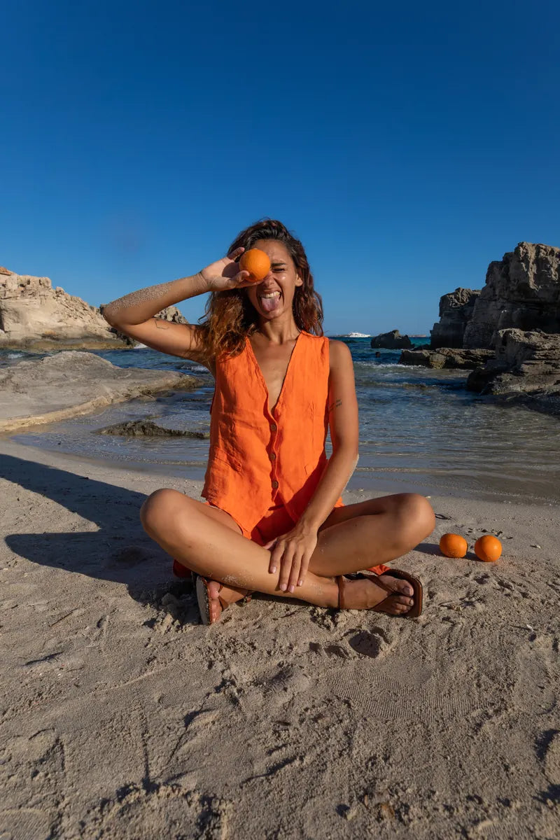 Chaleco Sof Plane Linen