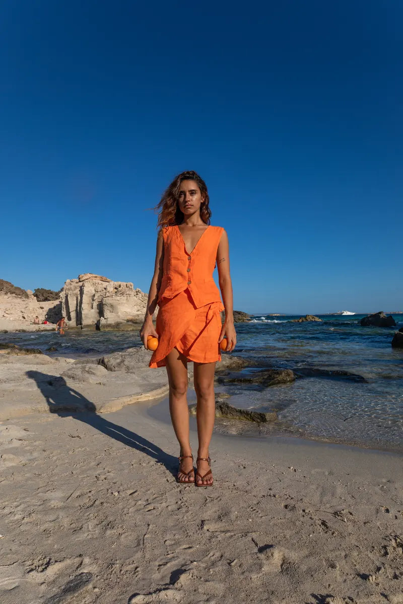 Chaleco Sof Plane Linen