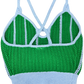Top Romina Cotton Green & Sky Blue