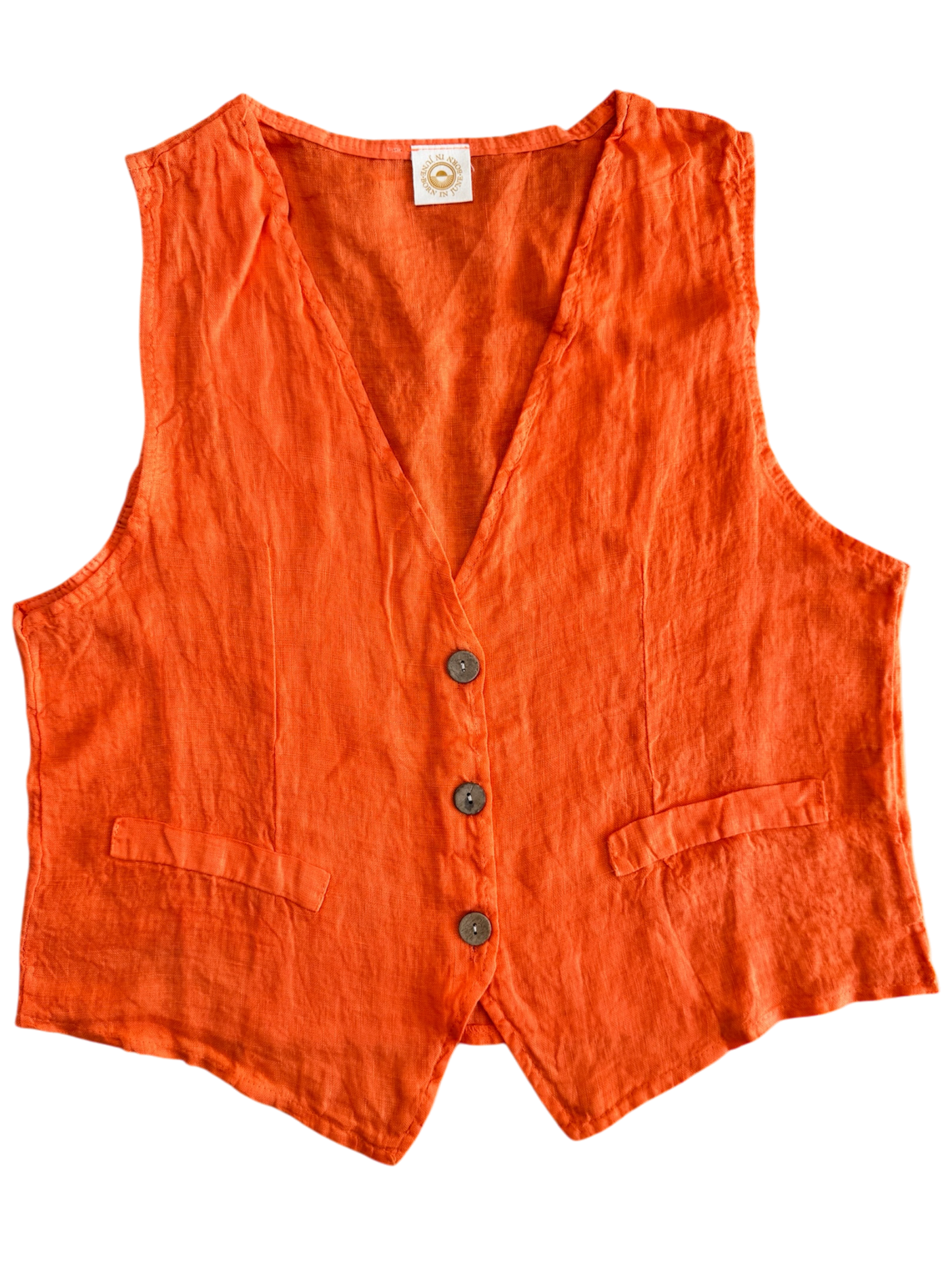 Skirt Sof Plane Linen Orange