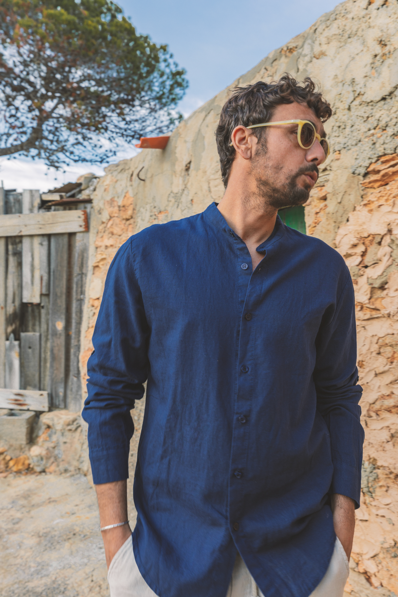 Shirt Marco Linen Blue