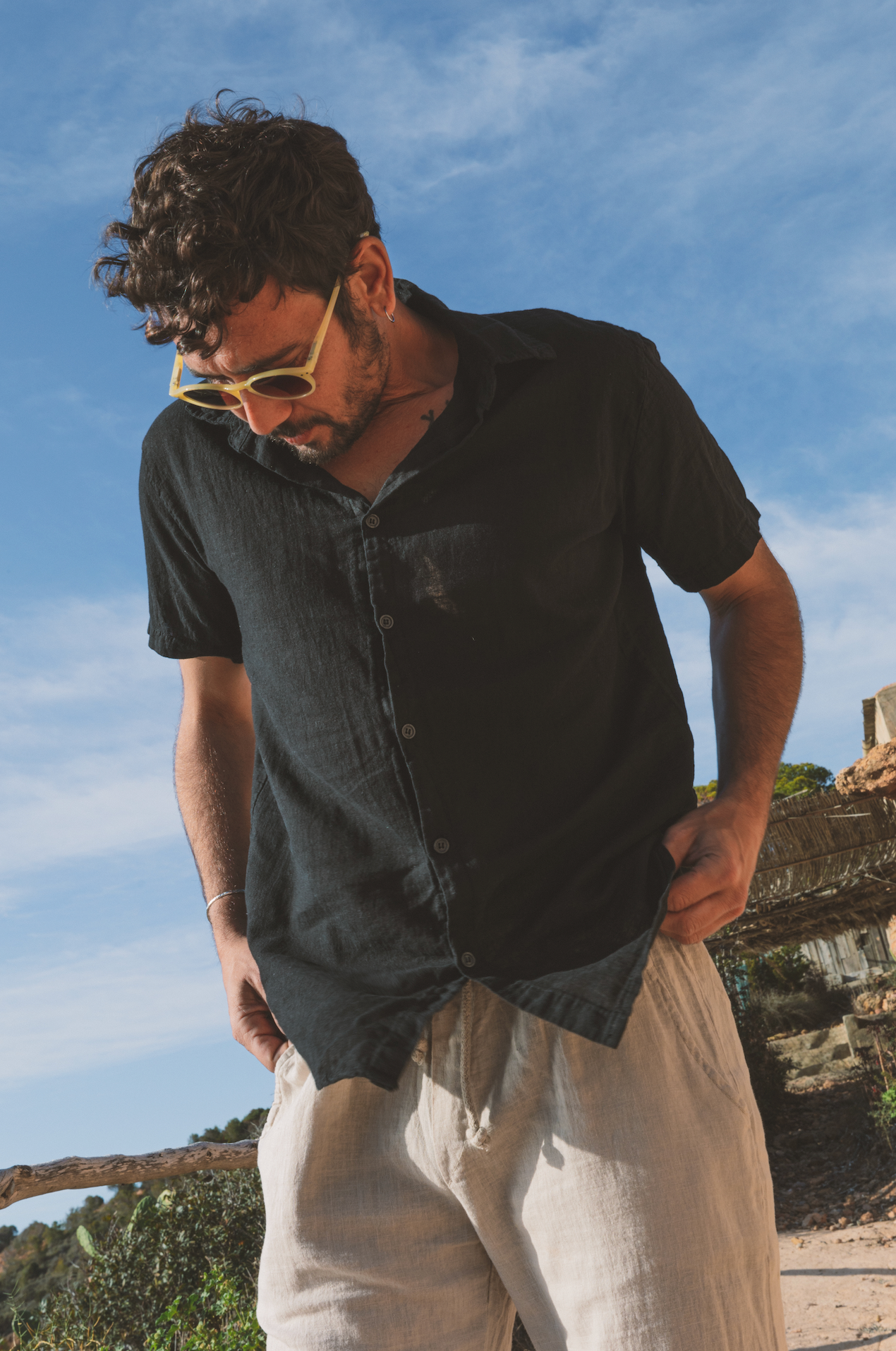 Shirt Aquiles Linen Black