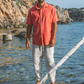 Shirt Aquiles Linen Coral