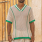 Polo Pau Cotton Cream & Green