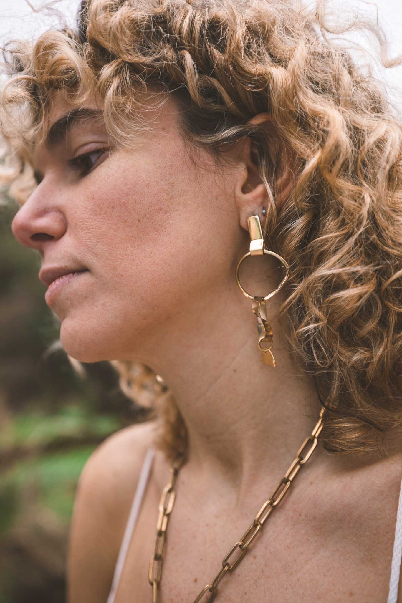 Earings Wanning Moon Bronce