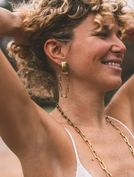 Earings Sclave Hoops Bronce