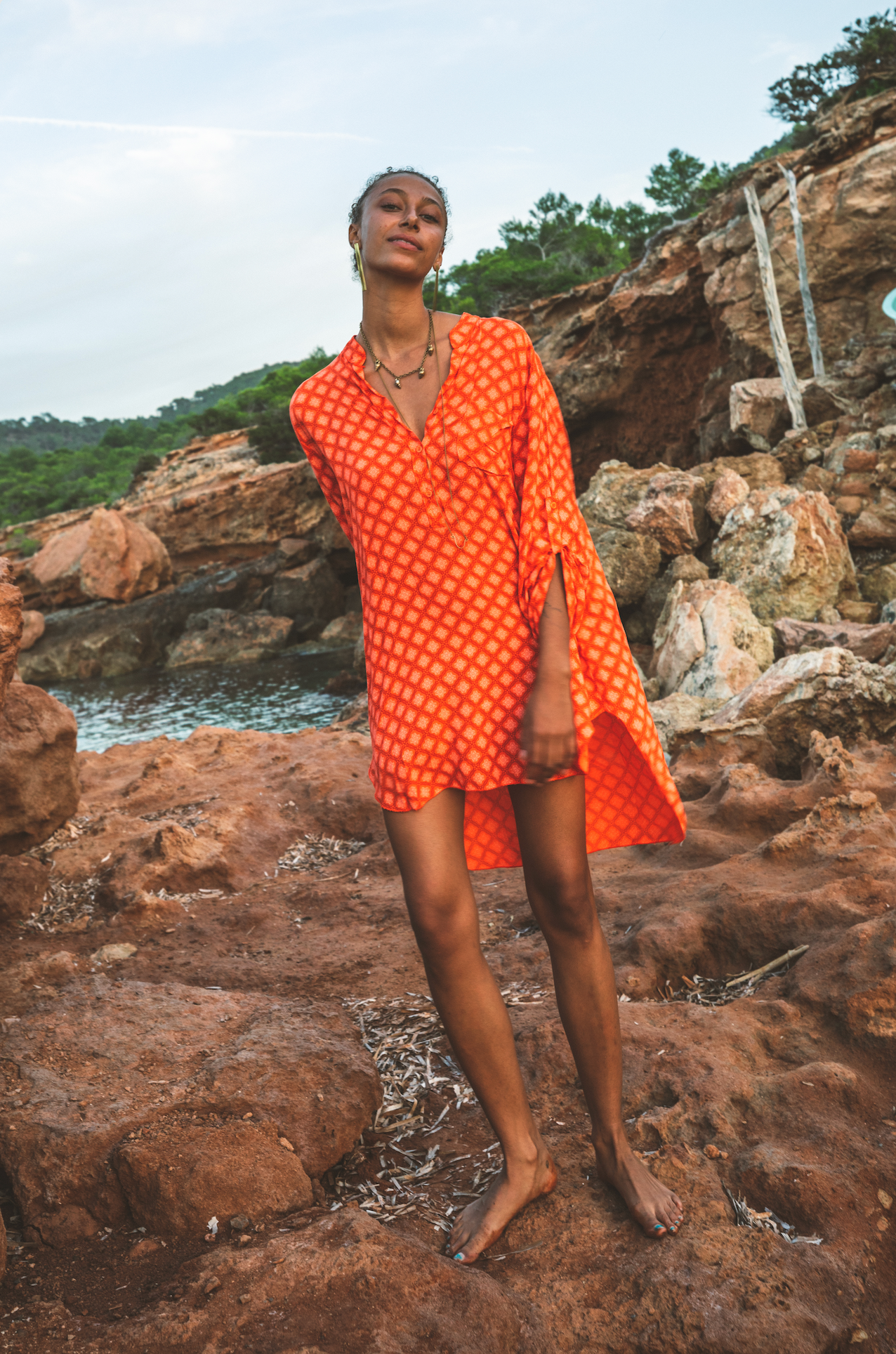 Camisa Lula New Vintage Naranja